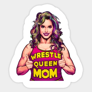 Wrestle Queen Mom Sticker